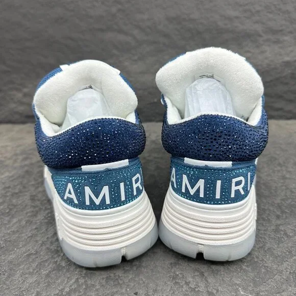 Amiri Crystal-Embellished Leather Sneakers - Picture 8 of 16